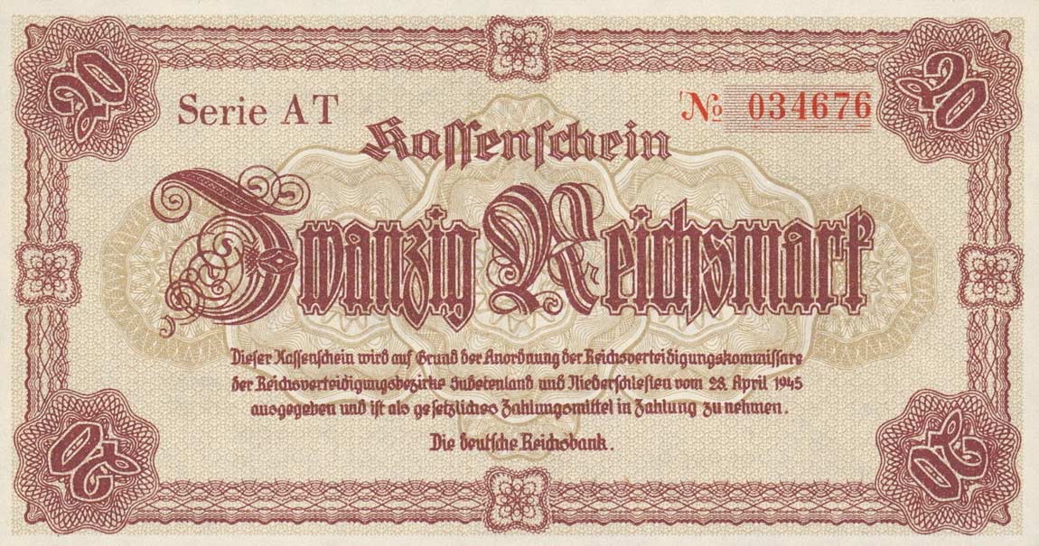 Front of Germany p187: 20 Reichsmark from 1945