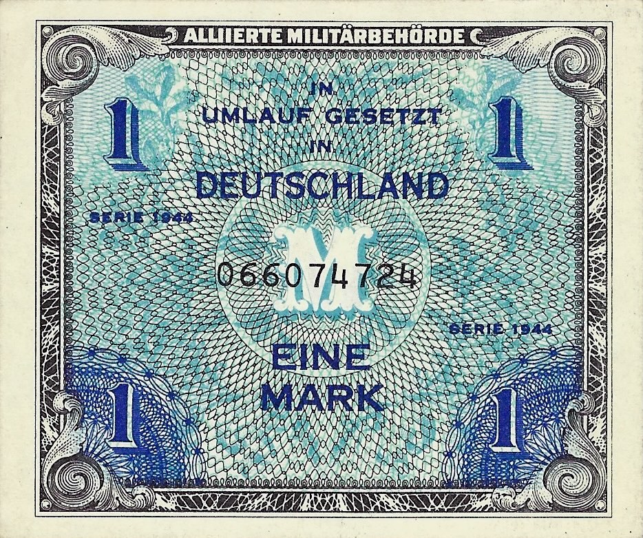 Front of Germany p192a: 1 Mark from 1944