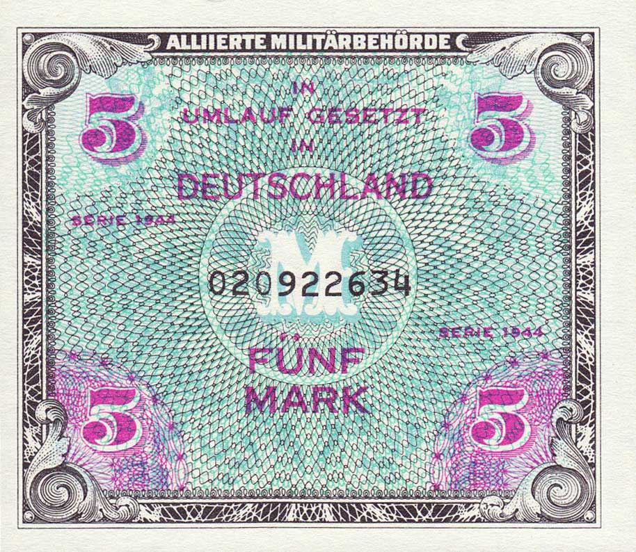 Front of Germany p193b: 5 Mark from 1944