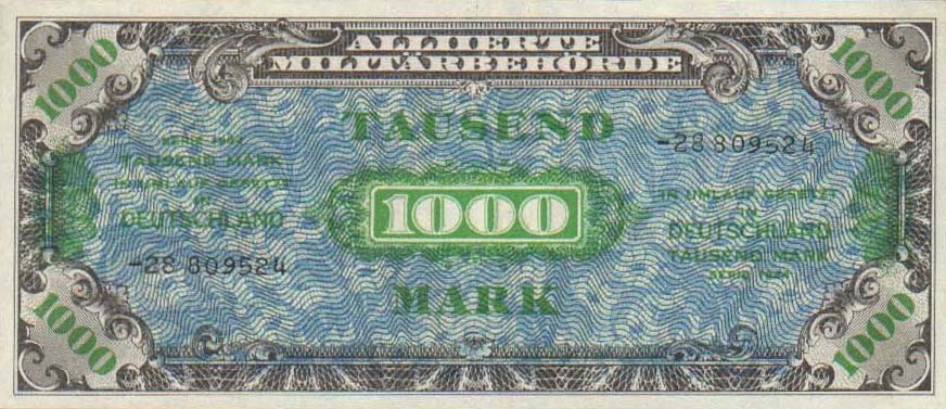 Front of Germany p198b: 1000 Mark from 1944