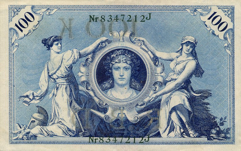 Back of Germany p34a: 100 Mark from 1908
