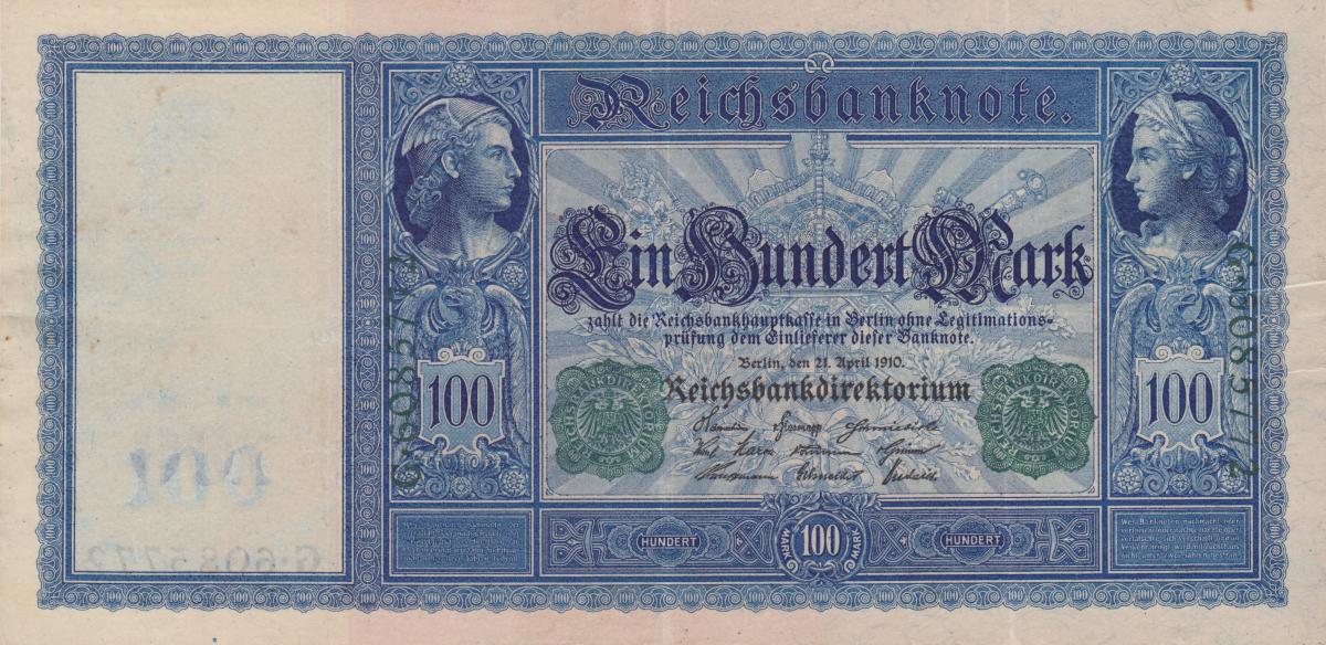 Front of Germany p43: 100 Mark from 1910