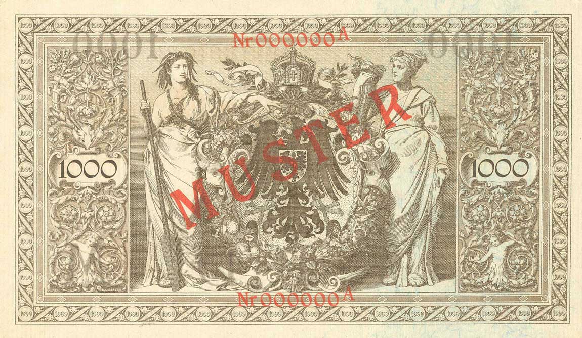 Back of Germany p44s: 1000 Mark from 1910