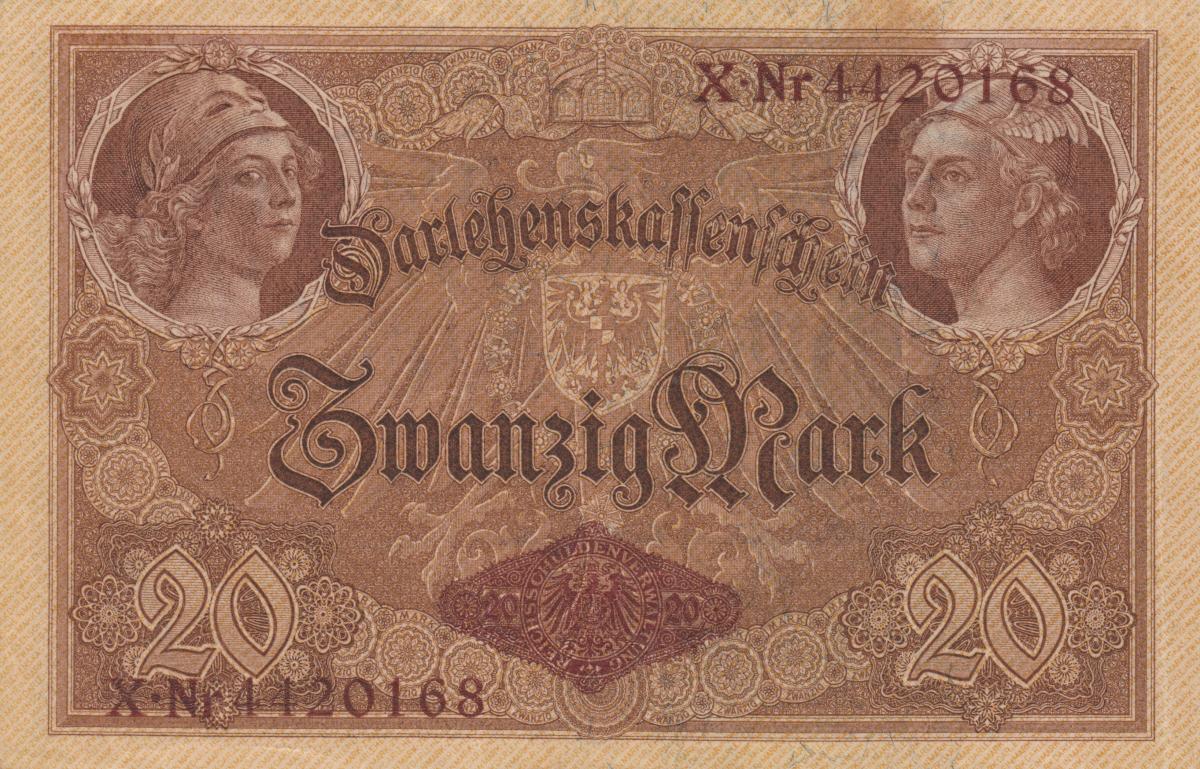 Back of Germany p48b: 20 Mark from 1914
