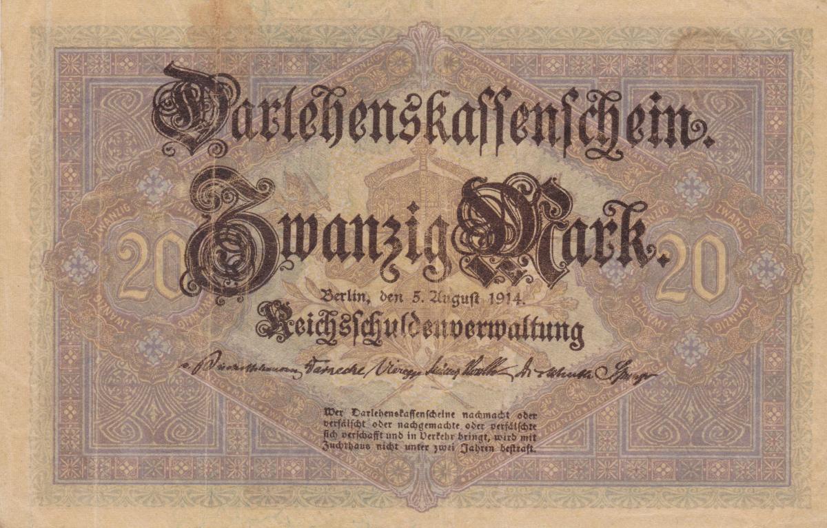 Front of Germany p48b: 20 Mark from 1914