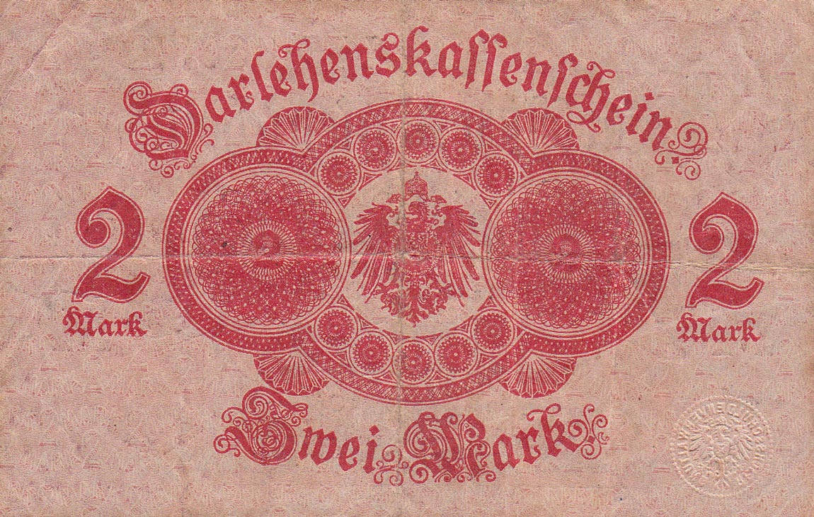 Back of Germany p54a: 2 Mark from 1914