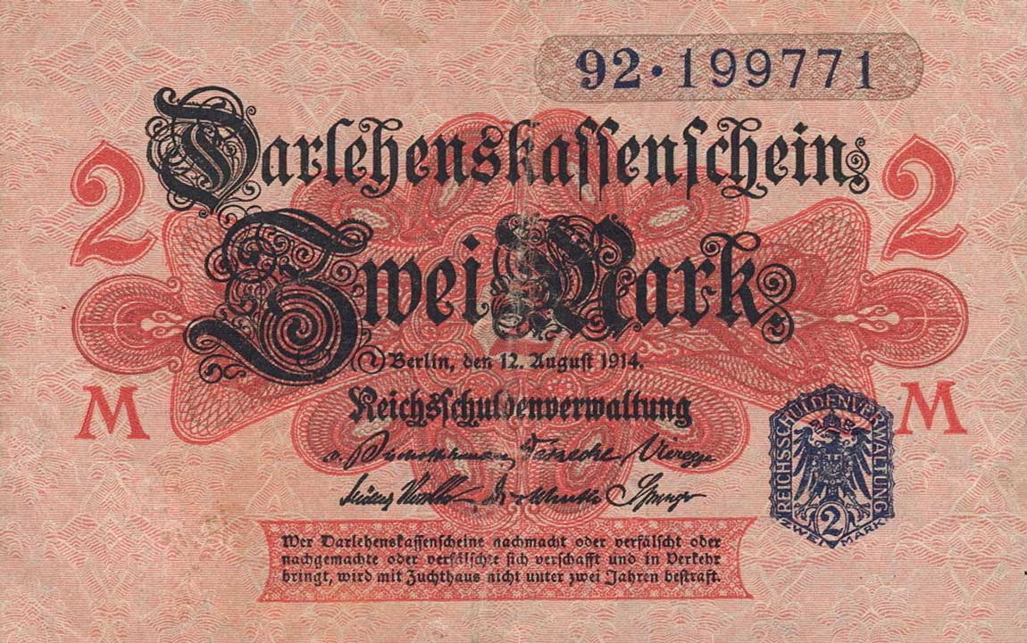 Front of Germany p55: 2 Mark from 1914