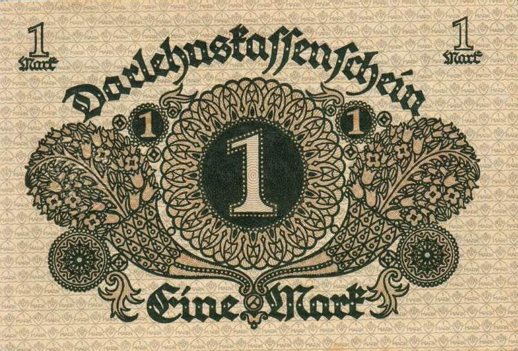 Back of Germany p58: 1 Mark from 1920