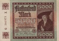 Gallery image for Germany p81d: 5000 Mark from 1922