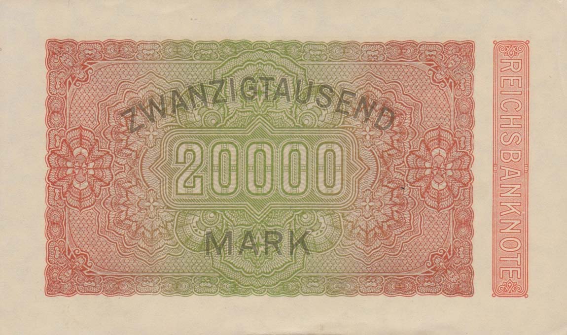 Back of Germany p85c: 20000 Mark from 1923