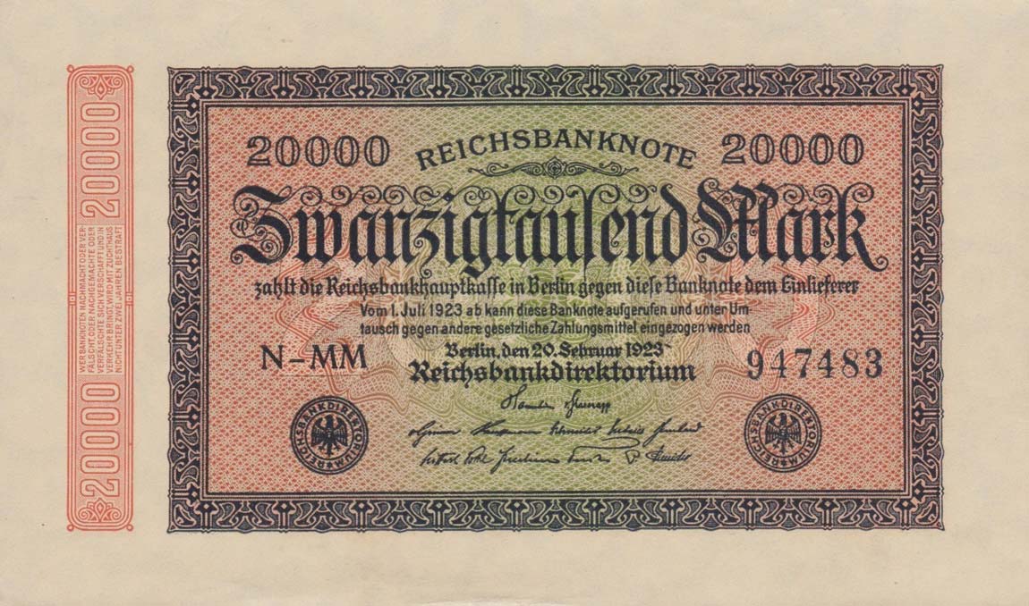 Front of Germany p85c: 20000 Mark from 1923