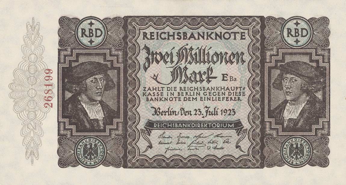 Front of Germany p89a: 2000000 Mark from 1923
