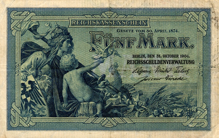 Front of Germany p8a: 5 Mark from 1904