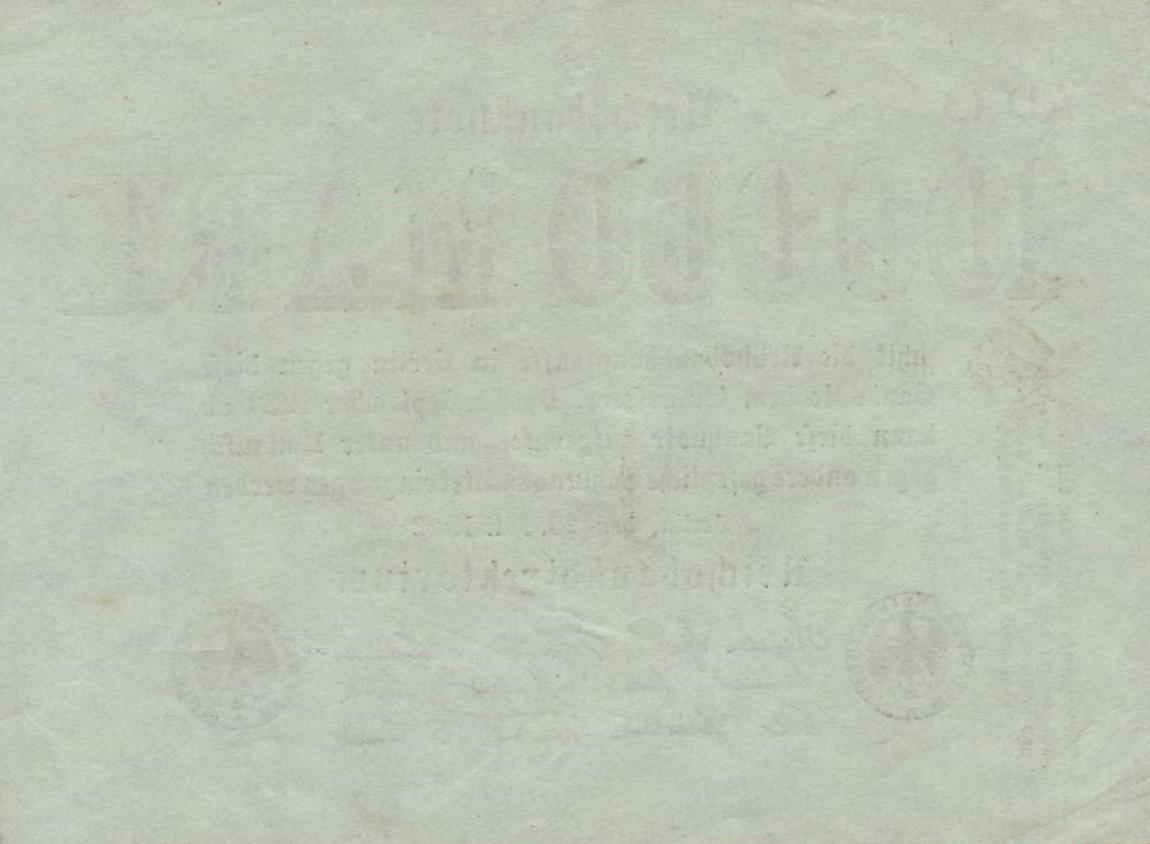 Back of Germany p91a: 100000 Mark from 1923