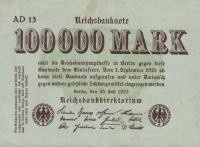 Gallery image for Germany p91a: 100000 Mark from 1923