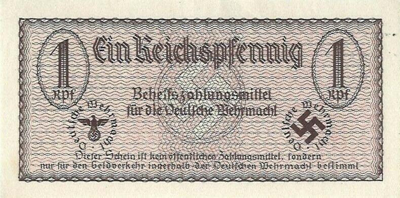 Front of Germany pM31: 1 Reichspfennig from 1940
