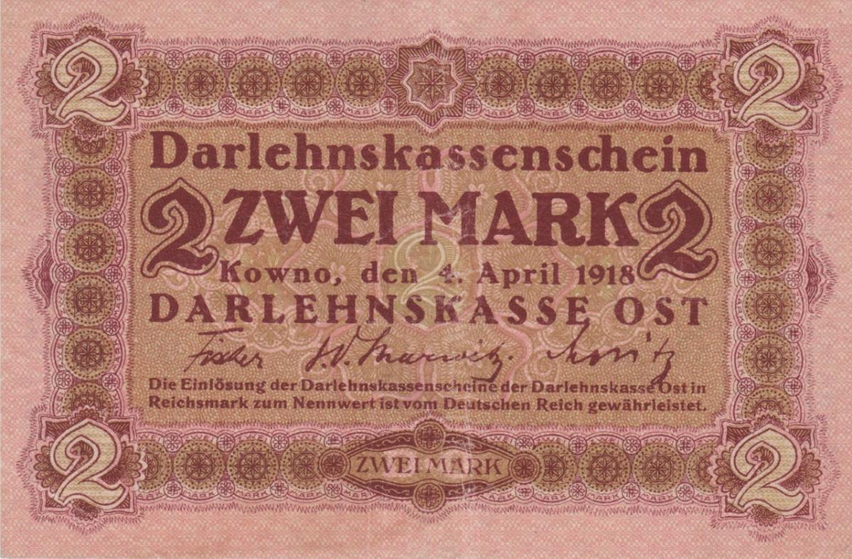 Front of Germany pR129: 2 Mark from 1918