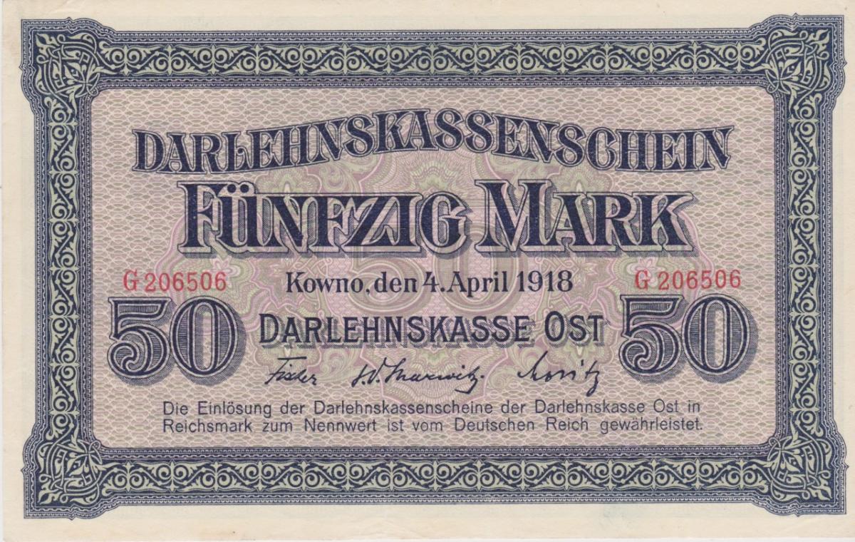 Front of Germany pR132: 50 Mark from 1918