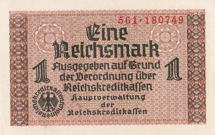 Front of Germany pR136b: 1 Reichsmark from 1940