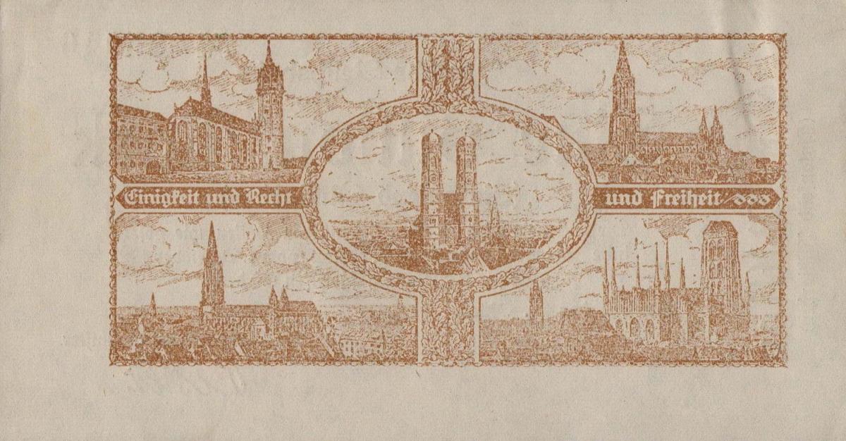 Back of Germany pS1027: 1000000000000 Mark from 1923