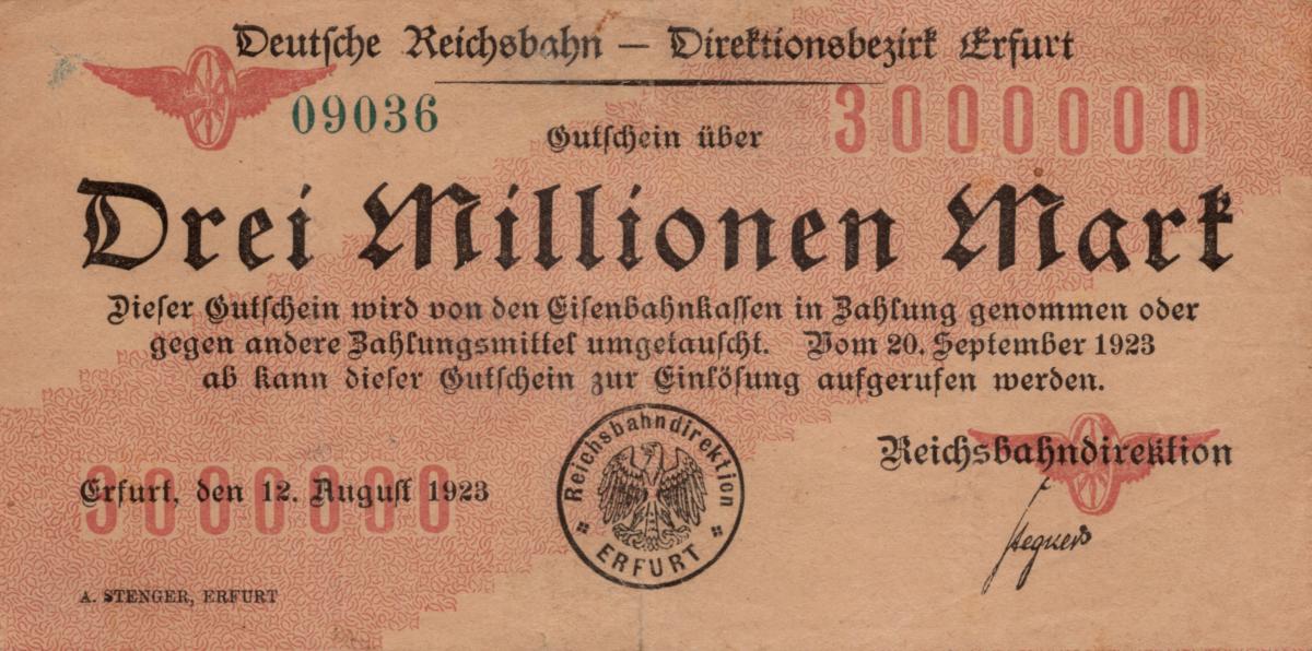 Front of Germany pS1202: 3000000 Mark from 1923