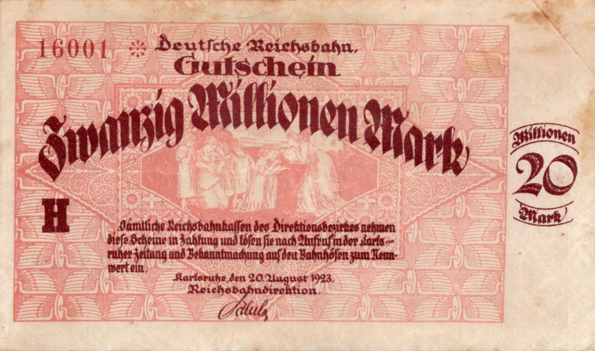 Front of Germany pS1270: 20000000 Mark from 1923