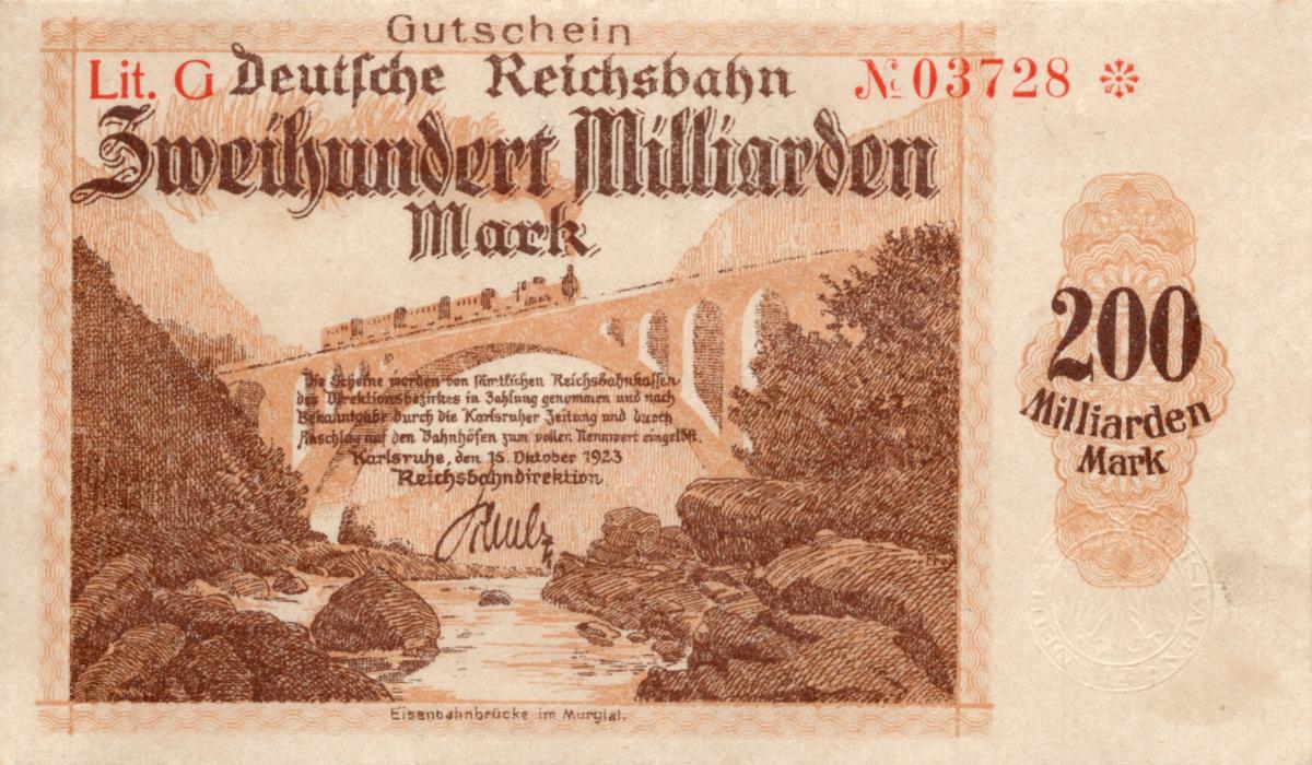 Front of Germany pS1275: 200000000000 Mark from 1923