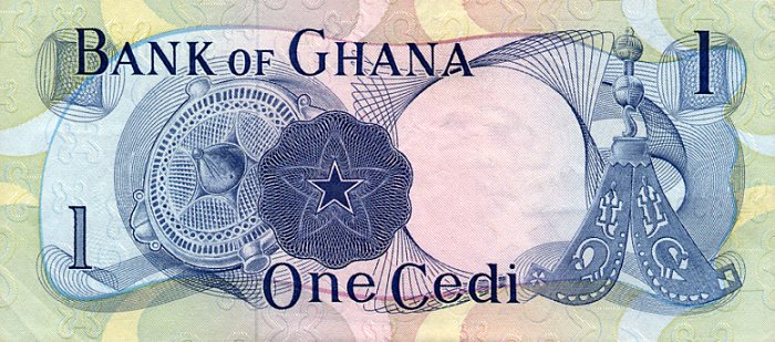 Back of Ghana p10a: 1 Cedi from 1967