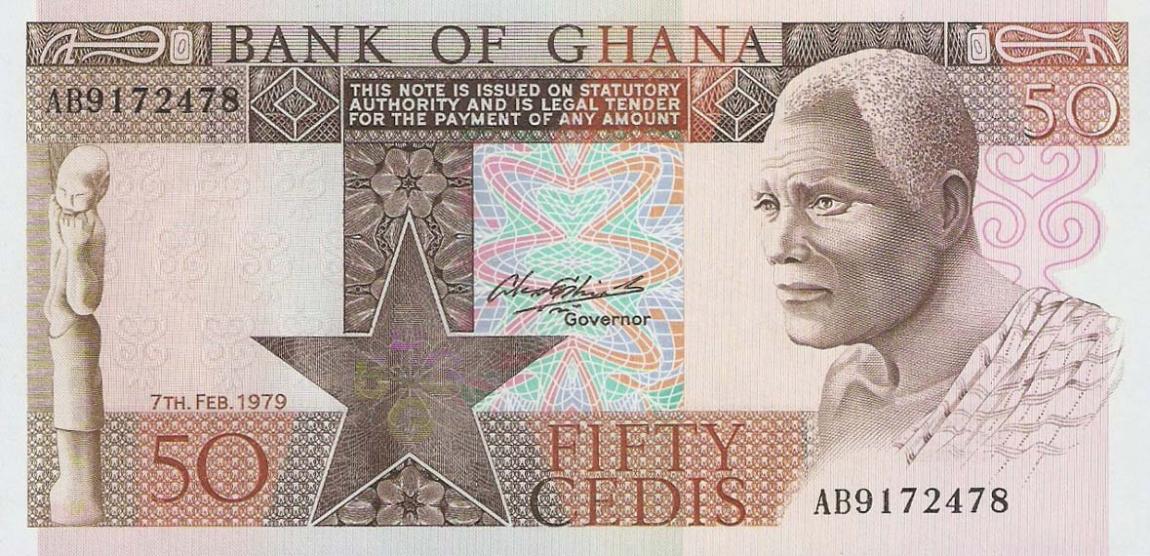 Front of Ghana p22a: 50 Cedis from 1979