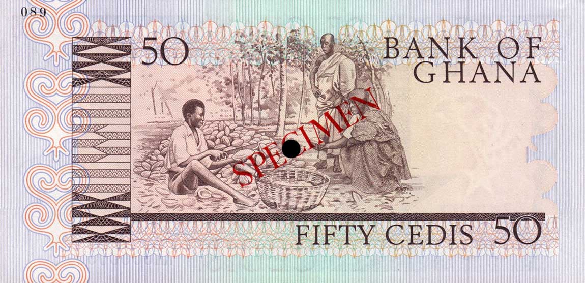 Back of Ghana p22s: 50 Cedis from 1979
