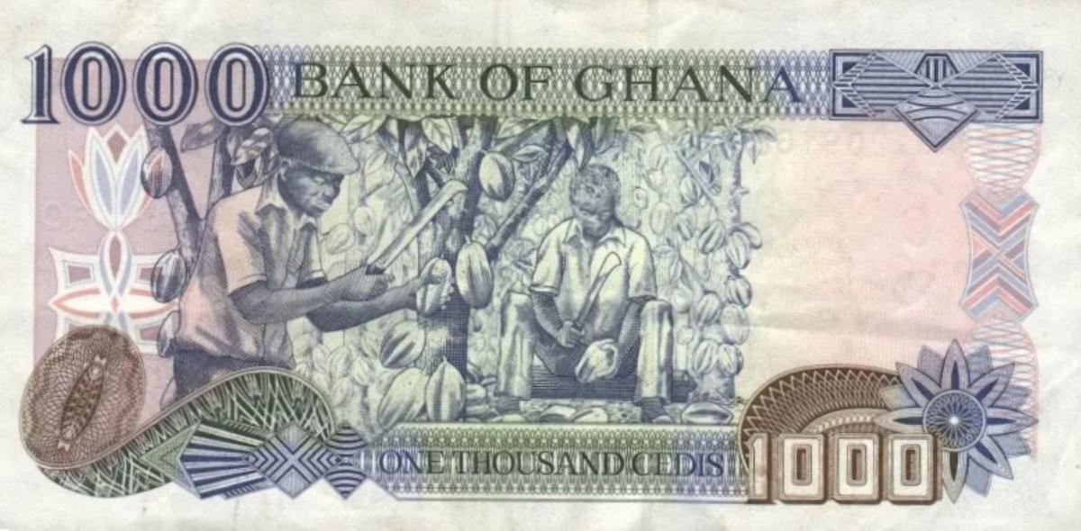 Back of Ghana p32e: 1000 Cedis from 2000