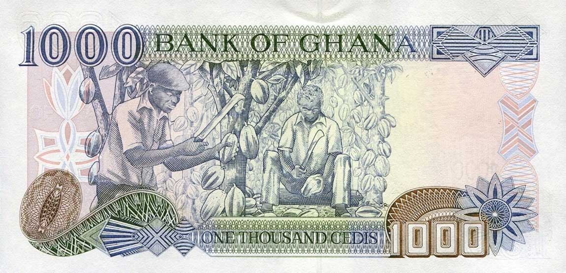 Back of Ghana p32i: 1000 Cedis from 2003