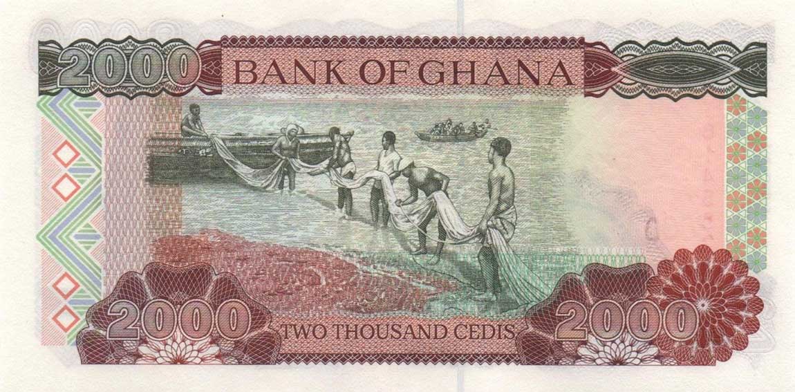 Back of Ghana p33i: 2000 Cedis from 2006