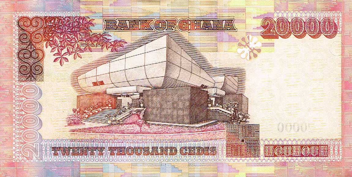 Back of Ghana p36b: 20000 Cedis from 2003
