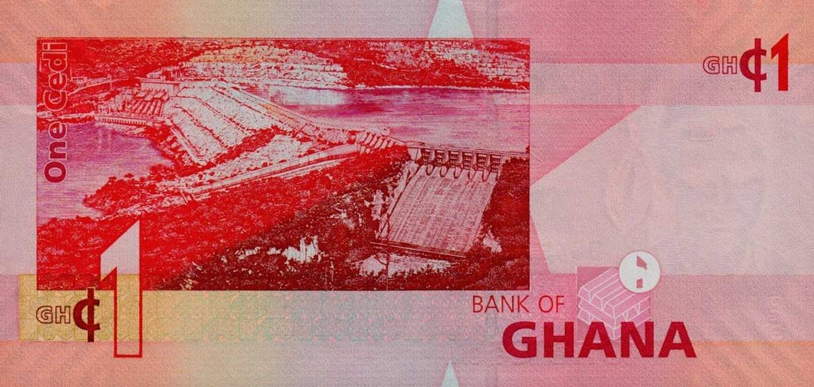 Back of Ghana p37a: 1 Cedi from 2007