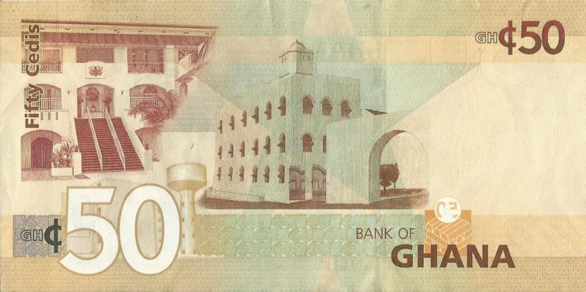 Back of Ghana p42a: 50 Cedis from 2012