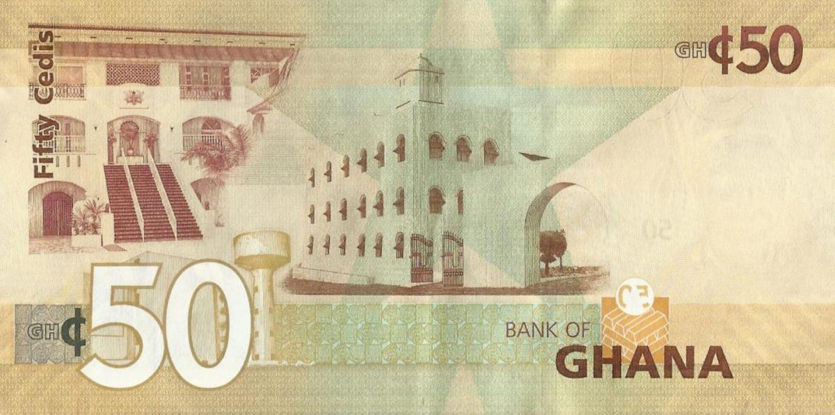 Back of Ghana p42b: 50 Cedis from 2014