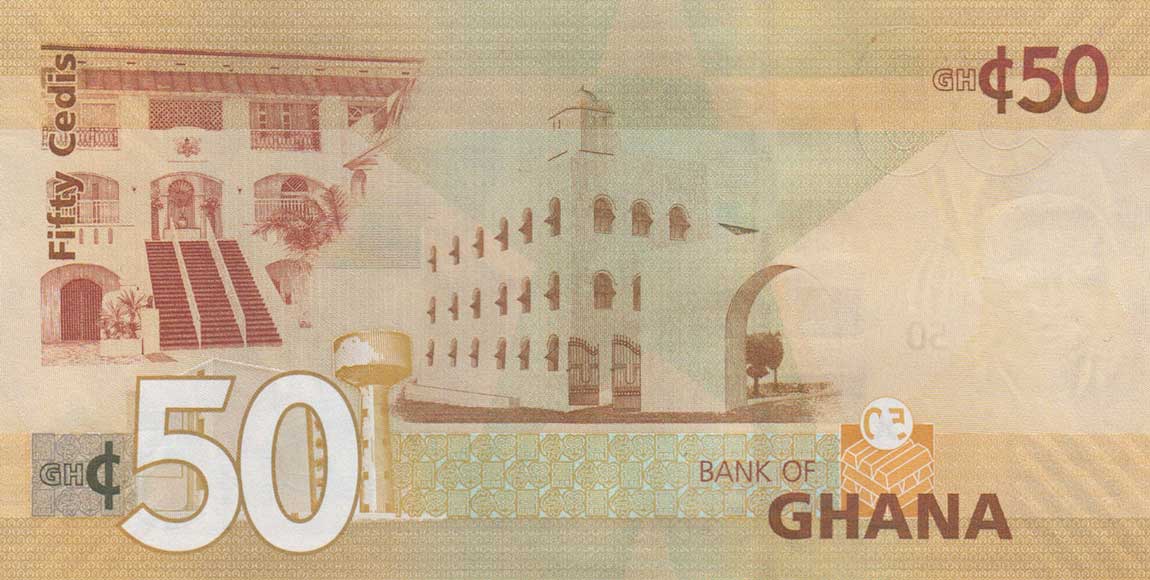 Back of Ghana p42c: 50 Cedis from 2015
