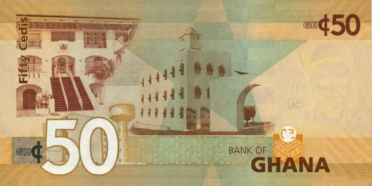Back of Ghana p42d: 50 Cedis from 2016