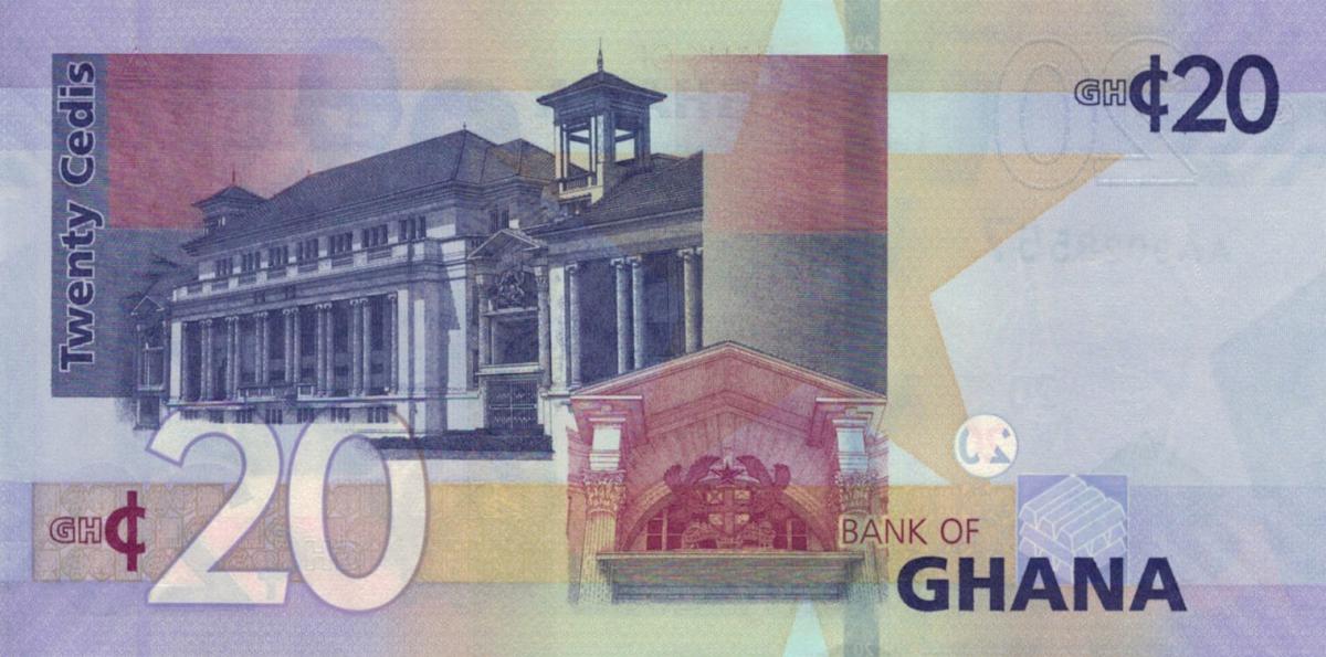 Back of Ghana p48b: 20 Cedis from 2022