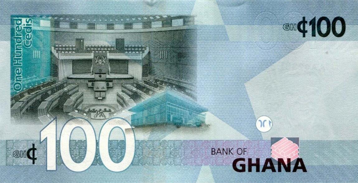 Back of Ghana p50a: 100 Cedis from 2019