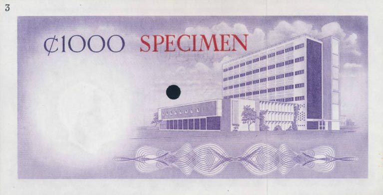 Back of Ghana p9Act: 1000 Cedis from 1965
