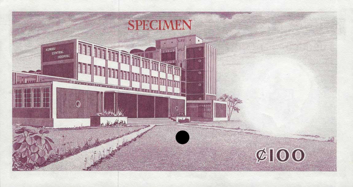 Back of Ghana p9s: 100 Cedis from 1965