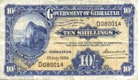 Gallery image for Gibraltar p14b: 10 Shillings