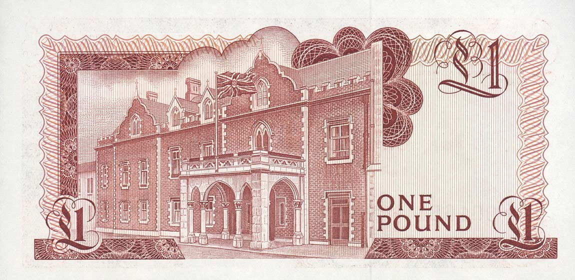 Back of Gibraltar p20c: 1 Pound from 1983