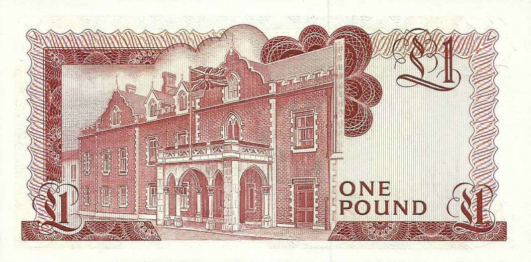 Back of Gibraltar p20d: 1 Pound from 1986