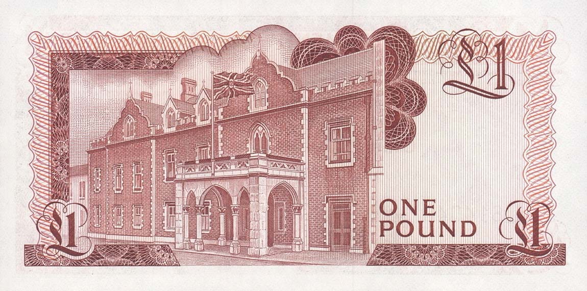 Back of Gibraltar p20e: 1 Pound from 1988