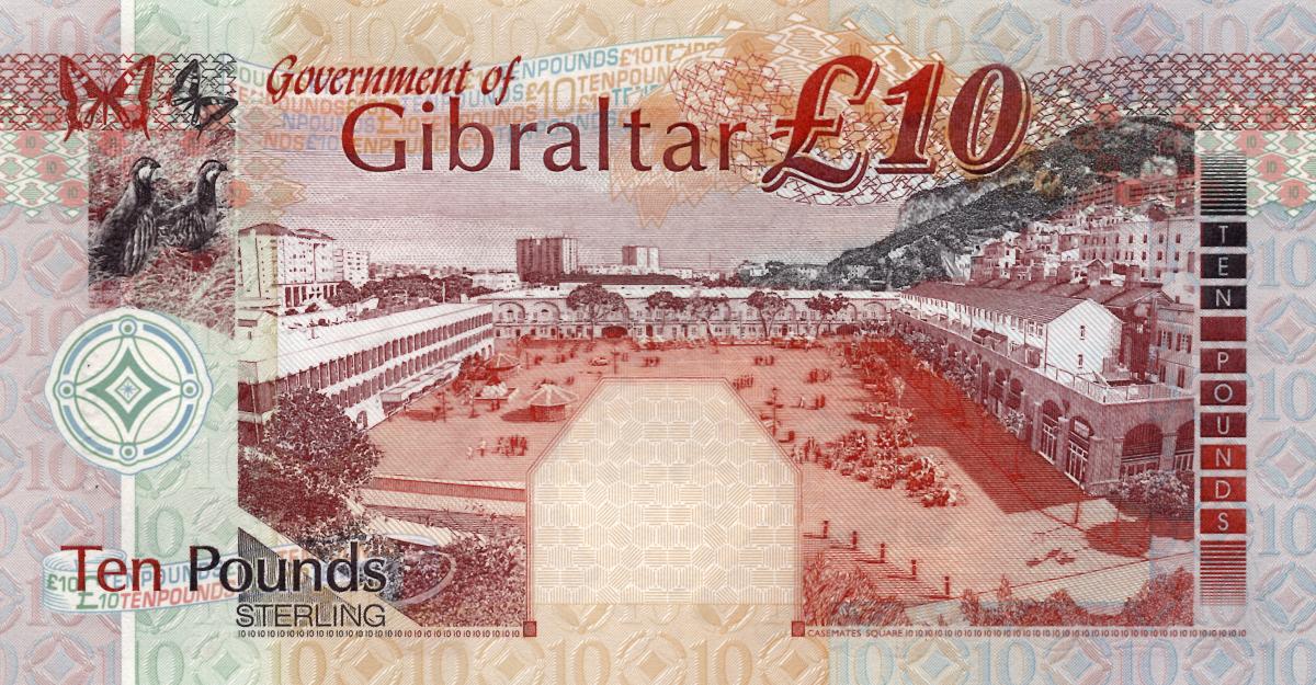 Back of Gibraltar p30: 10 Pounds from 2002