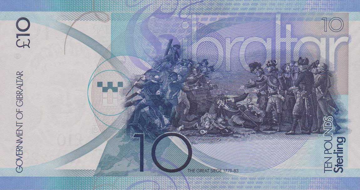 Back of Gibraltar p36: 10 Pounds from 2010