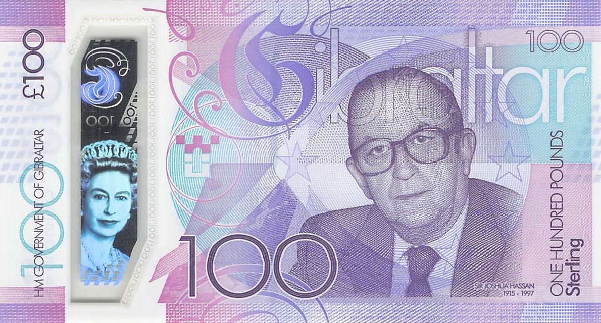 Back of Gibraltar p40r: 100 Pounds from 2015